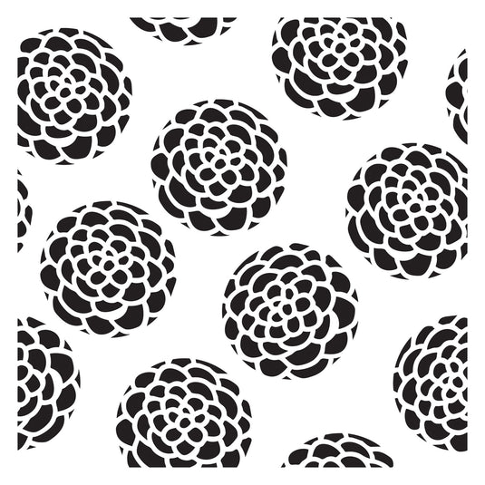 The crafter's workshop • template 15x15cm scallop flowers