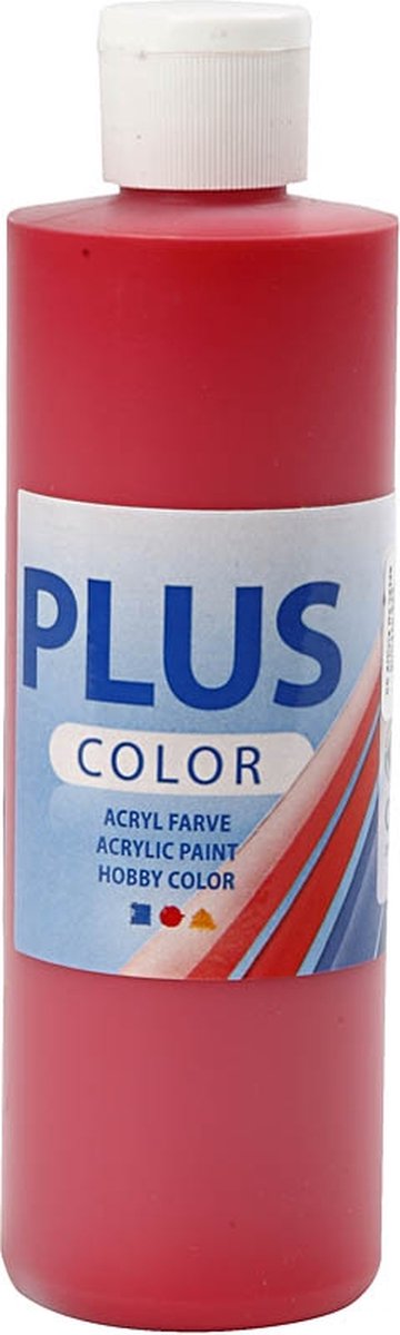 Plus color acrylverf, 250 ml, crimson red