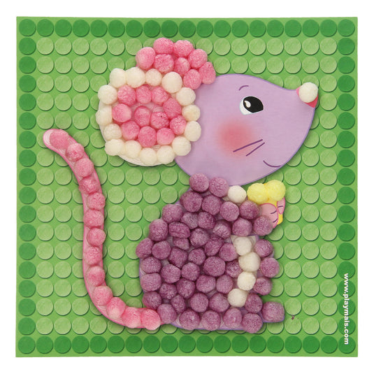 Playmais mosaic kaarten versieren kleine vriendjes