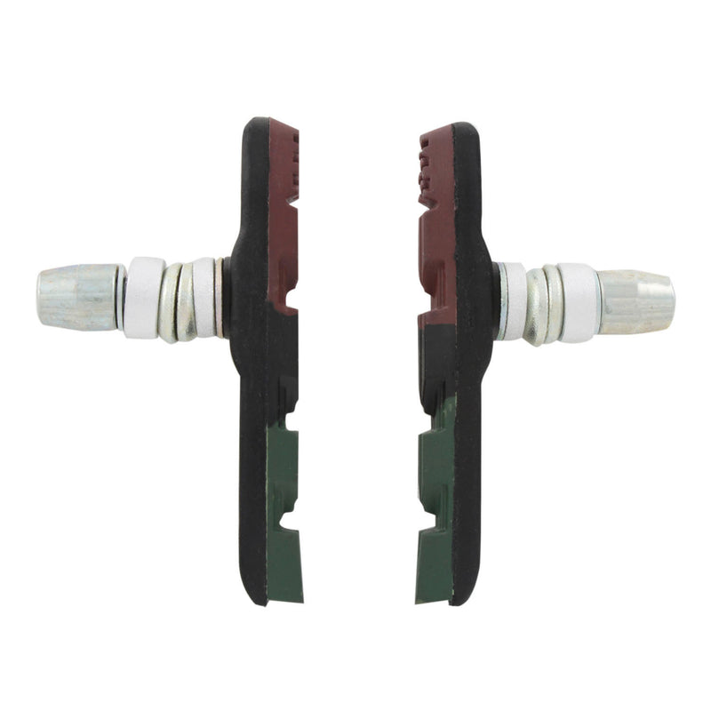 Afbeelding laden in galerijviewer, Promax remblokset v-brake met inbus 70mm triple-color (bruin zwart groen)
