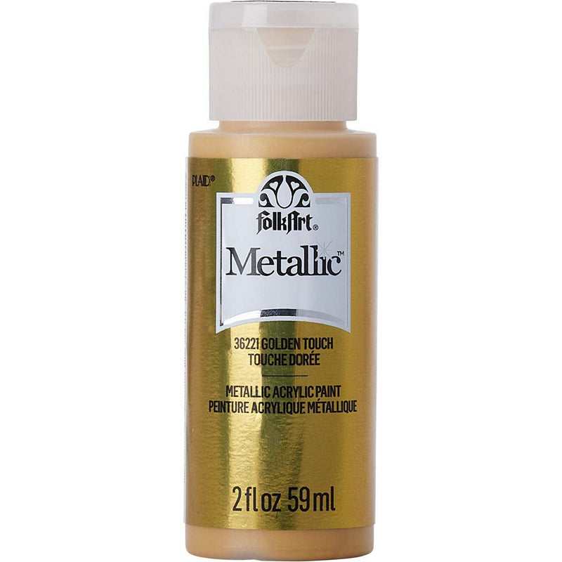 Afbeelding laden in galerijviewer, Folkart • metallic acrylic paint golden touch 59ml
