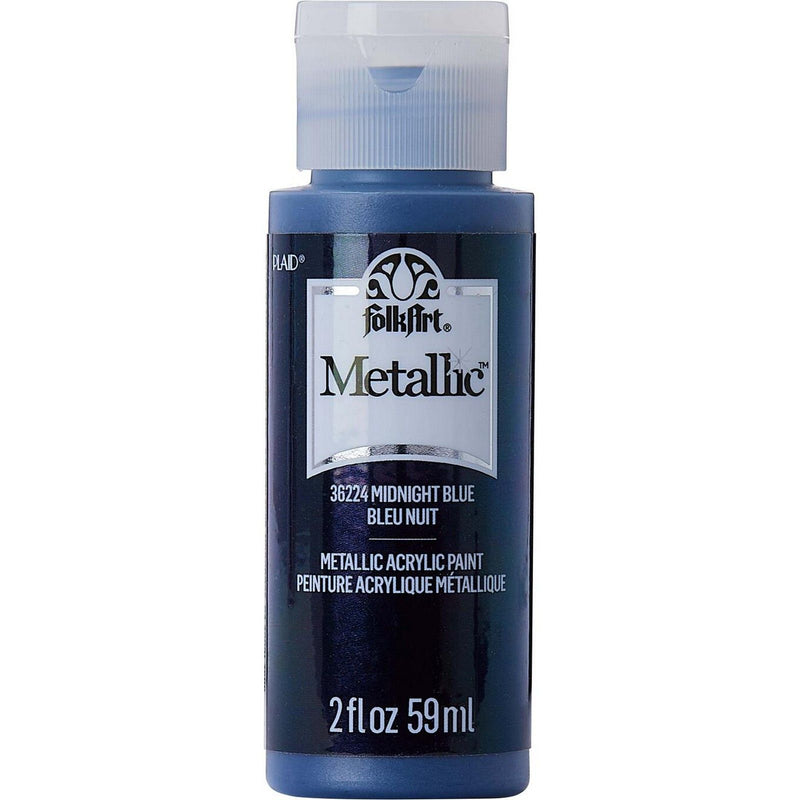 Afbeelding laden in galerijviewer, Folkart • metallic acrylic paint midnight blue 59ml
