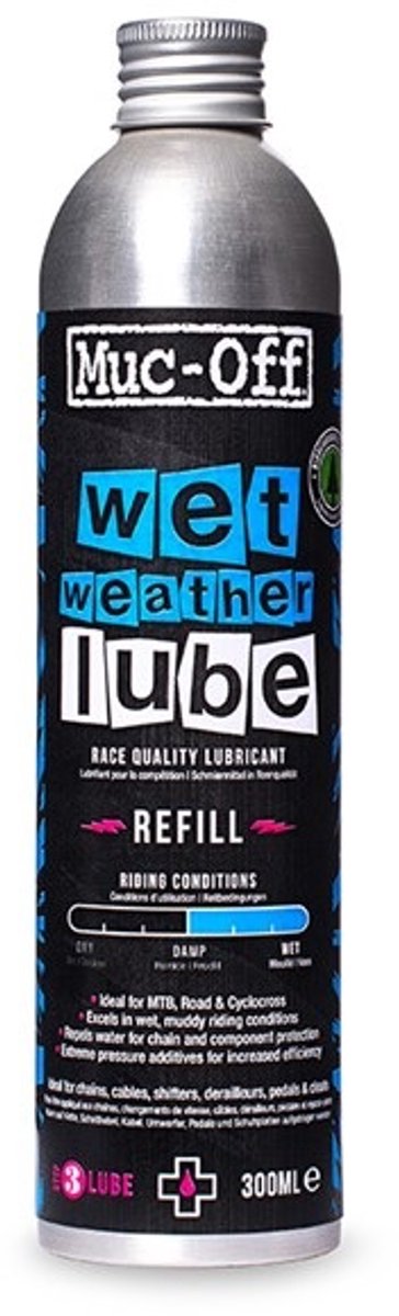 Afbeelding laden in galerijviewer, Muc-off wet lube - kettingolie - fietsketting smeermiddel - 300ml - duurzaam - voor natte en modderige omstandigheden
