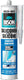 Bison siliconenkit grijs koker 300 ml - waterbestendige kit, sanitaire afdichting, ongevoelig voor schimmel, kleurvast, blijvend elastisch, makkelijk verwerkbaar