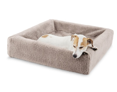 Afbeelding laden in galerijviewer, Bia bed fleece hoes hondenmand taupe
