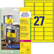 Speciale etiketten avery 540 stuks geel