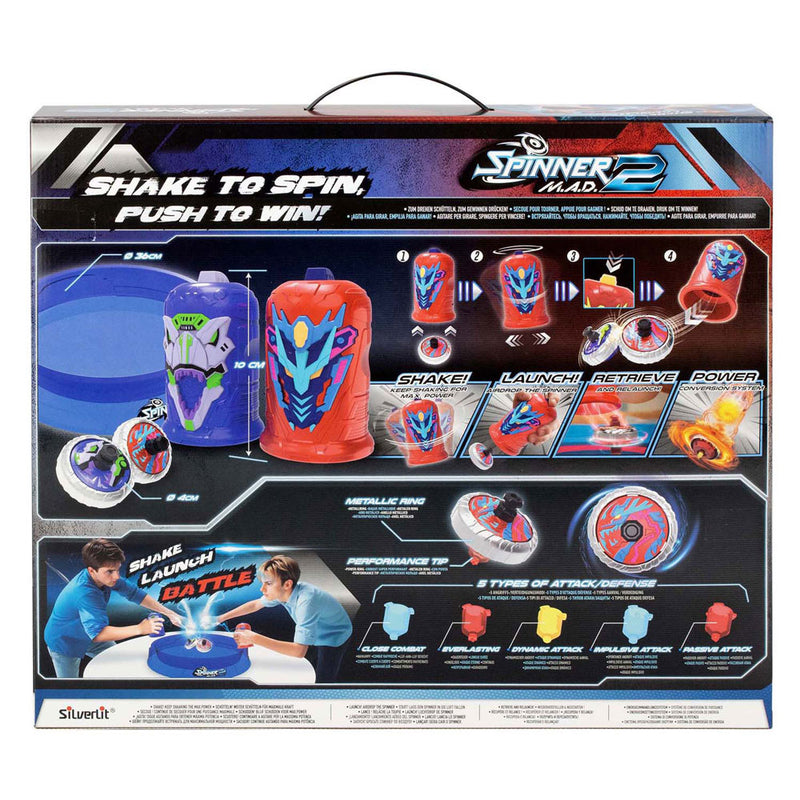 Afbeelding laden in galerijviewer, Silverlit spinner mad 2 deluxe battle pack - 2 shakers, 2 spinners, 1 battle arena
