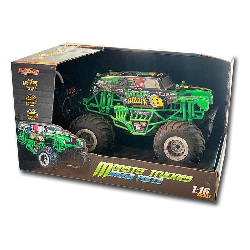 Afbeelding laden in galerijviewer, Gear2play rc monster truckies megaforce 1:16 bestuurbare auto
