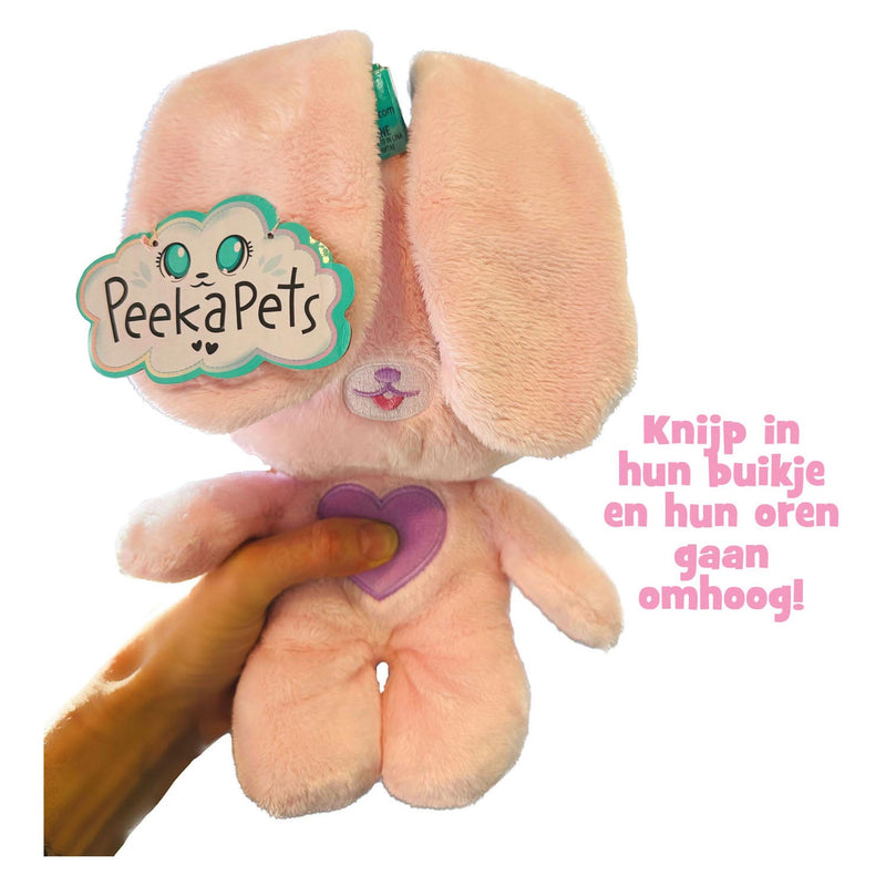 Afbeelding laden in galerijviewer, Spectron peekapets bunny pluchen knuffel - wit
