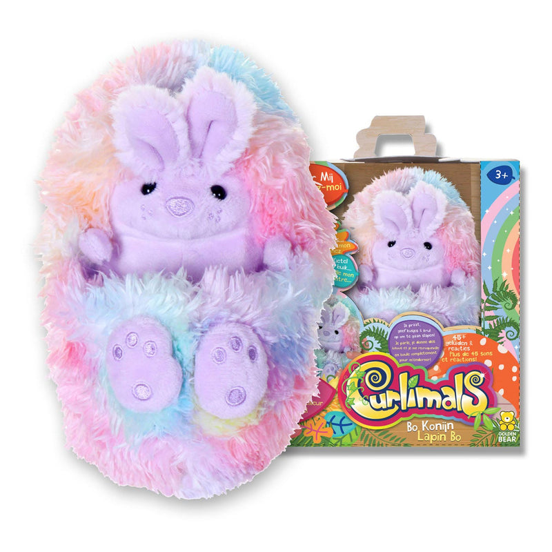 Afbeelding laden in galerijviewer, Curlimals Bo The Rainbow Bunny Interactieve Knuffel
