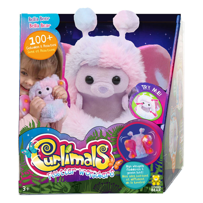 Afbeelding laden in galerijviewer, Curlimals Flutter Wonders Pink Interactieve Knuffel
