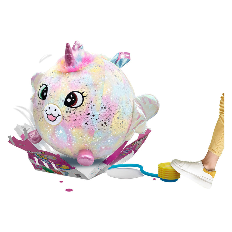 Afbeelding laden in galerijviewer, Moose toys biggies eenhoorn regenboog opblaasbare knuffel
