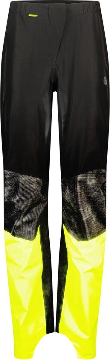 Agu tech commuter - regenbroek - heren - poray 10.000 waterdicht - hi-vis neon - reflectie - verlengd voorpand - verstevigd zitvlak - m