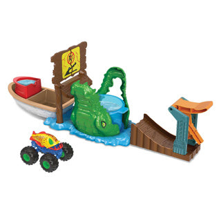 Afbeelding laden in galerijviewer, Hot wheels maat swamp chomp playset
