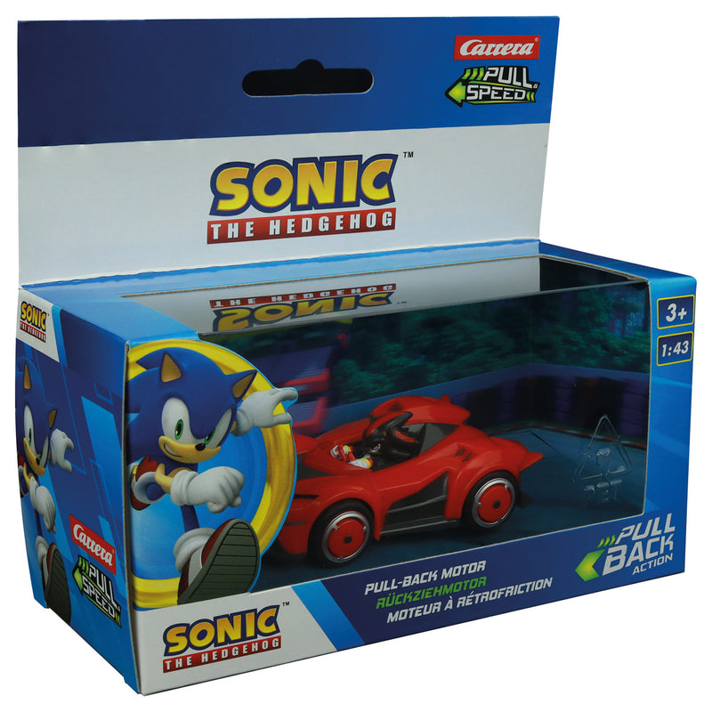 Afbeelding laden in galerijviewer, Carrera pull back auto team sonic racing - shadow dark reaper
