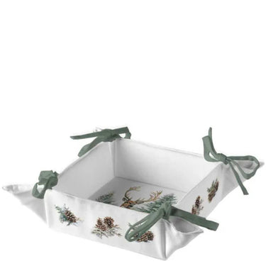 Ambiente broodmand winter stag white 20x20x7cm katoen