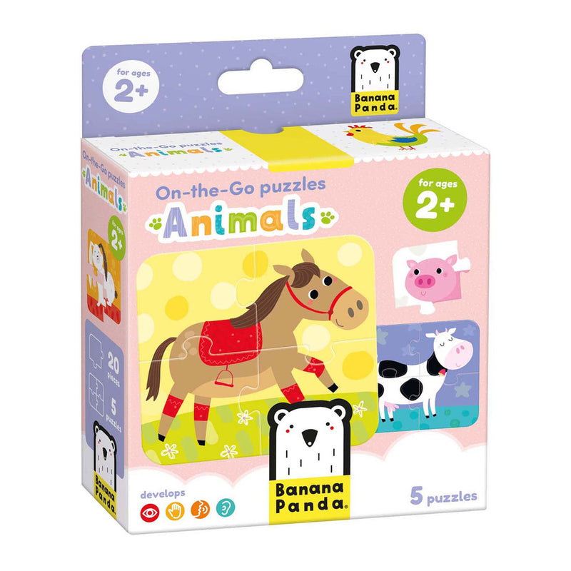 Afbeelding laden in galerijviewer, Banana panda - on-the-go puzzel dieren - 5 puzzelthes
