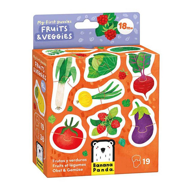 Afbeelding laden in galerijviewer, Banana panda - mijn eerste puzzels fruit groenten, 19st.
