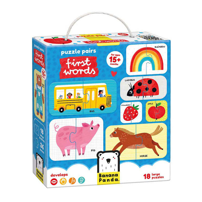 Afbeelding laden in galerijviewer, Banana panda - puzzelparen eerste woorden - 18dlg.
