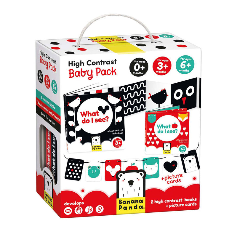 Afbeelding laden in galerijviewer, Banana panda - hoog contrast babyset
