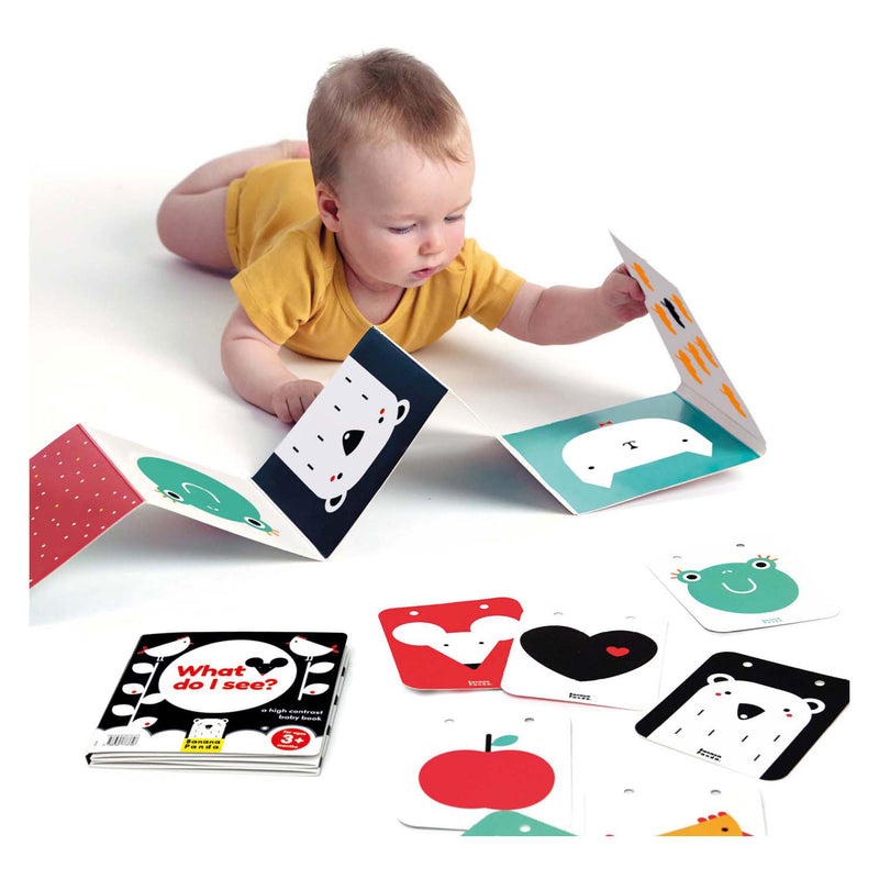 Afbeelding laden in galerijviewer, Banana panda - hoog contrast babyset
