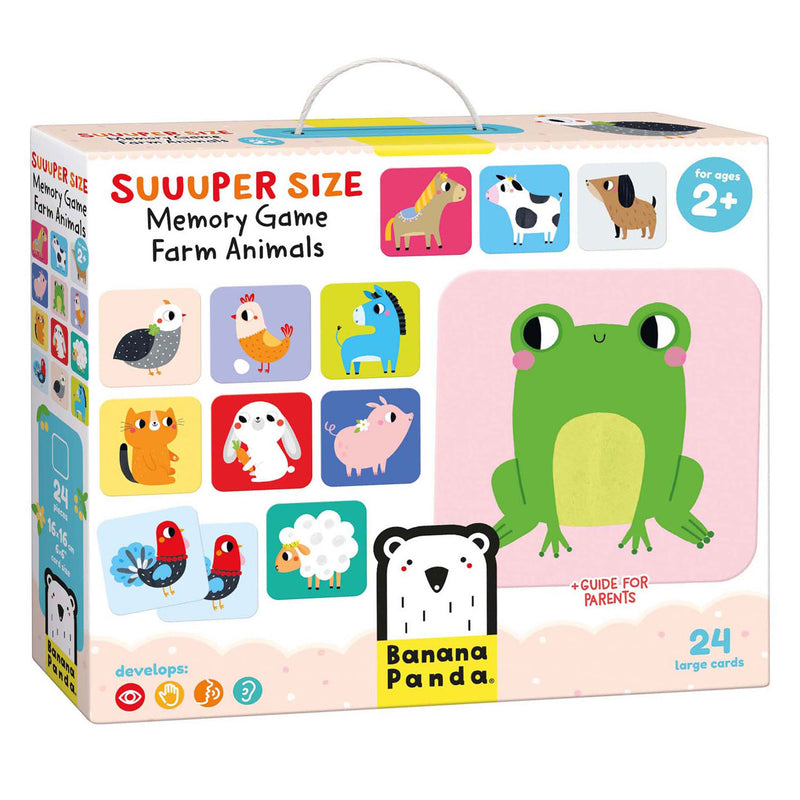 Afbeelding laden in galerijviewer, Banana panda - groot memo spel boerderijdieren - 24st. xxl
