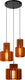 Lucide rollo - hanglamp - 3xe27 - terracotta - japandi