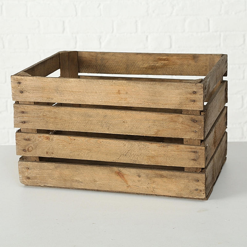 Afbeelding laden in galerijviewer, Boltze home houten krat lea 50x40x30cm
