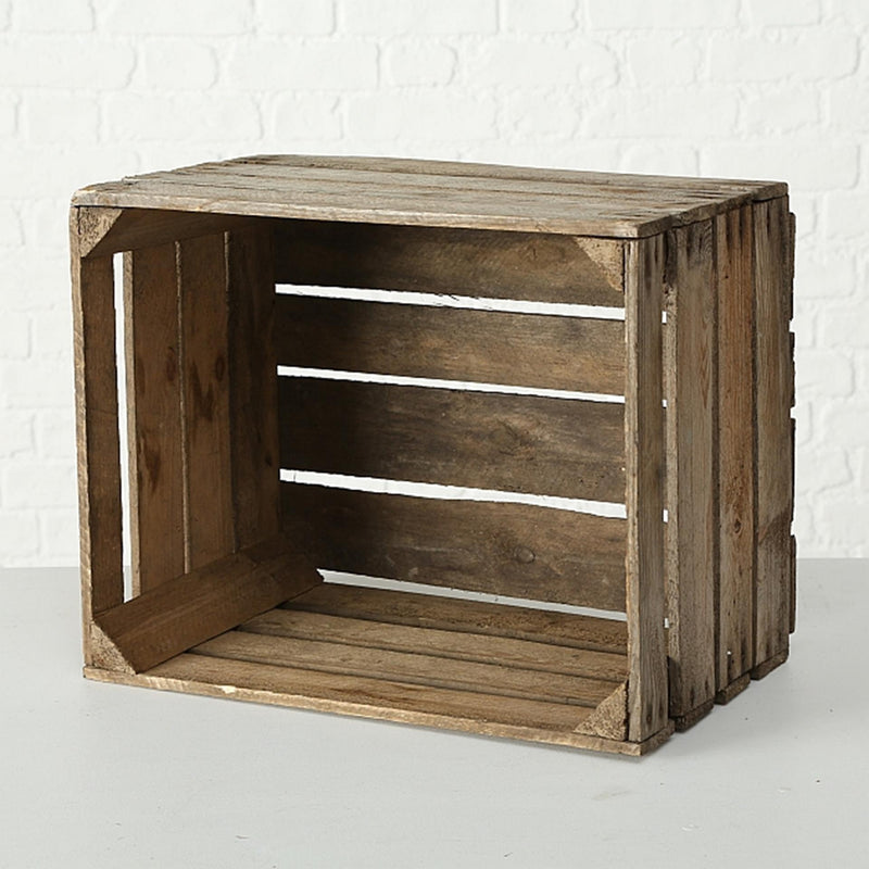Afbeelding laden in galerijviewer, Boltze home houten krat lea 50x40x30cm
