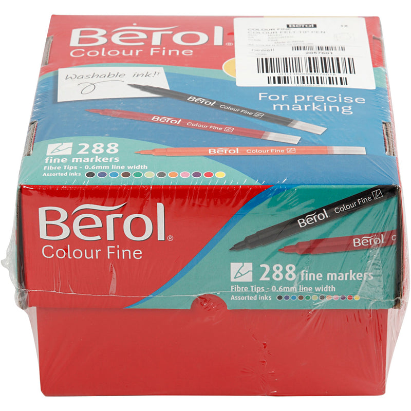 Afbeelding laden in galerijviewer, Https: www.cchobby.nl berol-colourfine-lijndikte-0-3-0-7-mm-diverse-kleuren-288-stuk-1-doos
