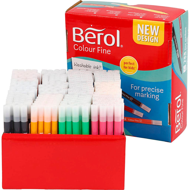 Afbeelding laden in galerijviewer, Https: www.cchobby.nl berol-colourfine-lijndikte-0-3-0-7-mm-diverse-kleuren-288-stuk-1-doos
