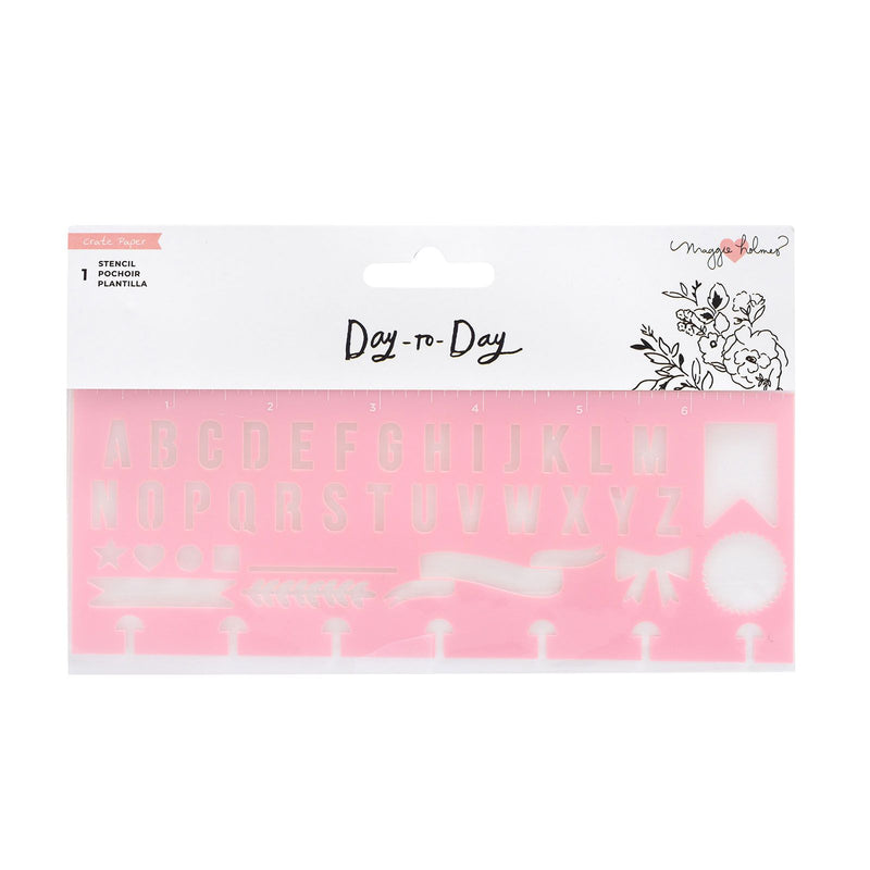 Afbeelding laden in galerijviewer, Crate paper • day-to-day disc planner stencil alphabet
