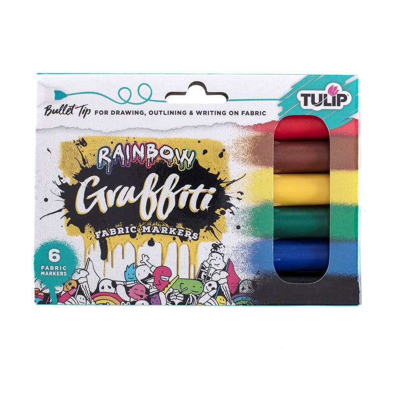 Afbeelding laden in galerijviewer, Tulip • textielstiften graffiti rainbow 6st.
