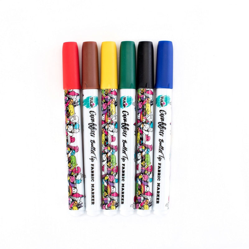 Afbeelding laden in galerijviewer, Tulip • textielstiften graffiti rainbow 6st.
