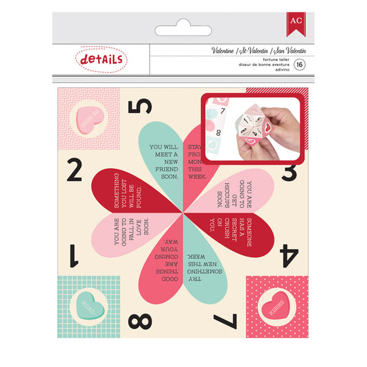 American crafts • valentines fortune teller kit x16