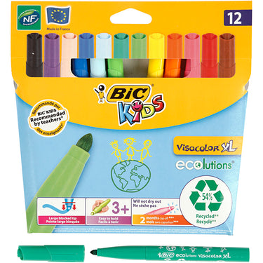Bic kids visacolor xl ecolutions, 12st.