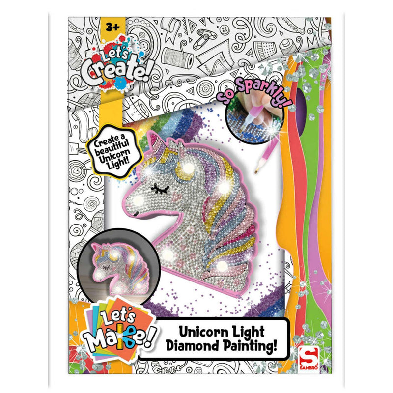 Afbeelding laden in galerijviewer, Sambro Diamond Art Eenhoorn Lamp

