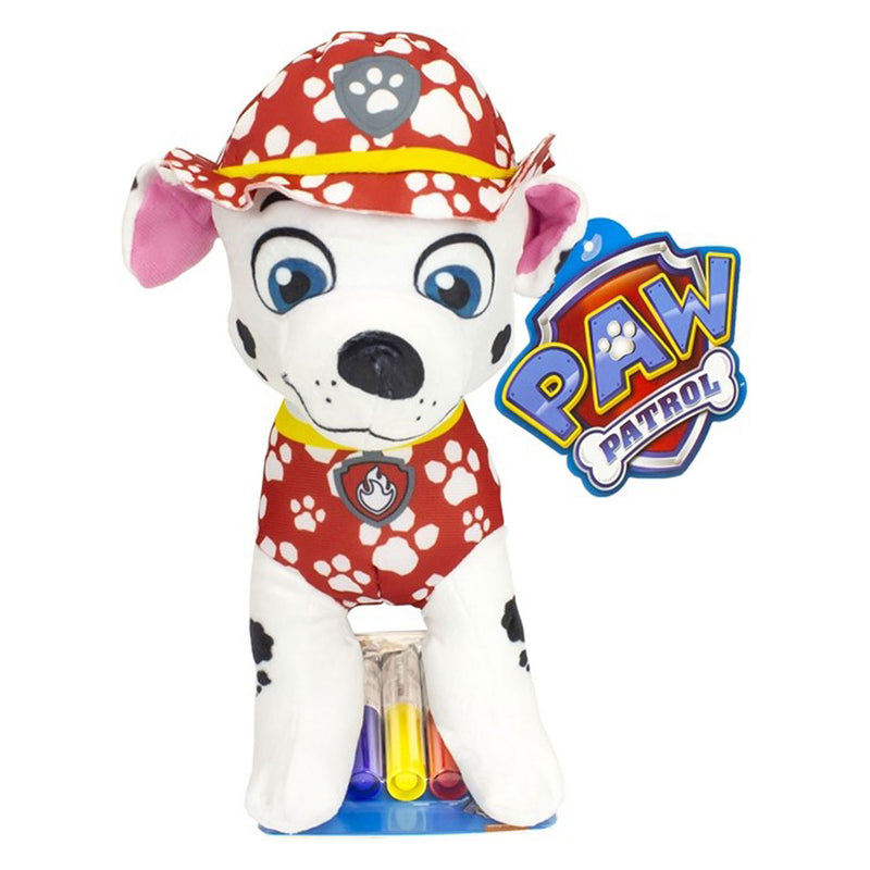 Afbeelding laden in galerijviewer, Sambro paw patrol inkleur knuffel met stiften - marshall
