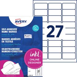 Id-etiketten avery zelfklevende 540 etiketten