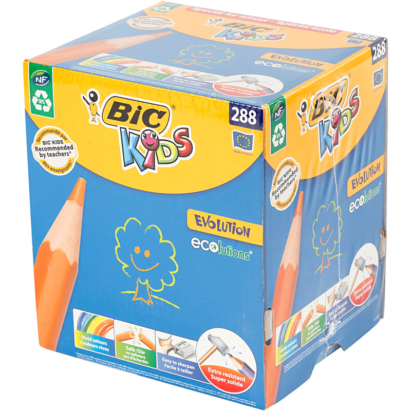 Afbeelding laden in galerijviewer, Https: www.cchobby.nl bic-evolution-kleurpotloden-l-17-5-cm-vulling-3-mm-diverse-kleuren-288-stuk-1-doos
