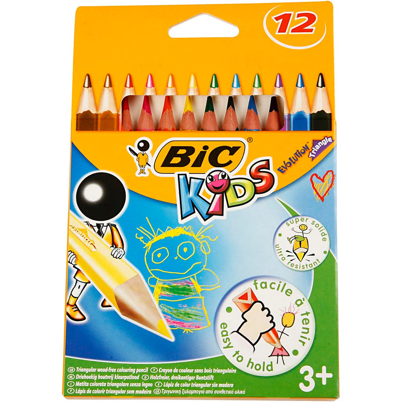 Afbeelding laden in galerijviewer, Bic https: www.cchobby.nl -evolution-kleurpotloden-l-14-cm-vulling-5-mm-diverse-kleuren-12-stuk-1-doos
