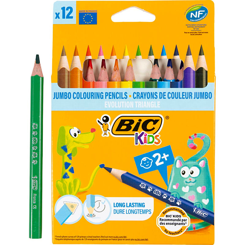 Afbeelding laden in galerijviewer, Bic https: www.cchobby.nl -evolution-kleurpotloden-l-14-cm-vulling-5-mm-diverse-kleuren-12-stuk-1-doos
