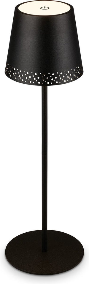 Briloner b.k.licht kiki - tafellamp oplaadbaar - snoerloze lamp - dimbaar - voor buiten en binnen - usb-c - in hoogte verstelbaar - ø12cm - zwart