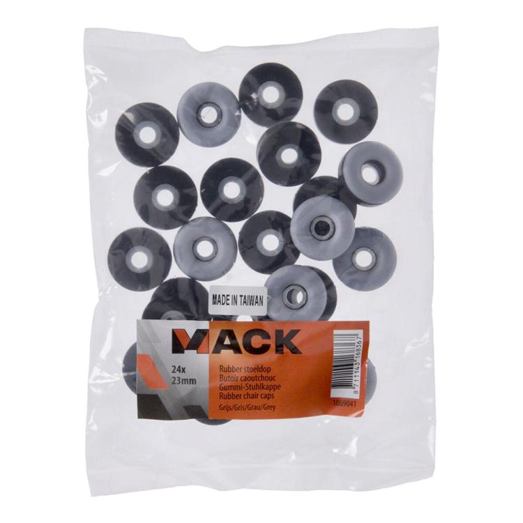 Afbeelding laden in galerijviewer, Mack 1069041 - stoeldop rubber grijs ø 23 mm 24 st pcs | 6 stuks
