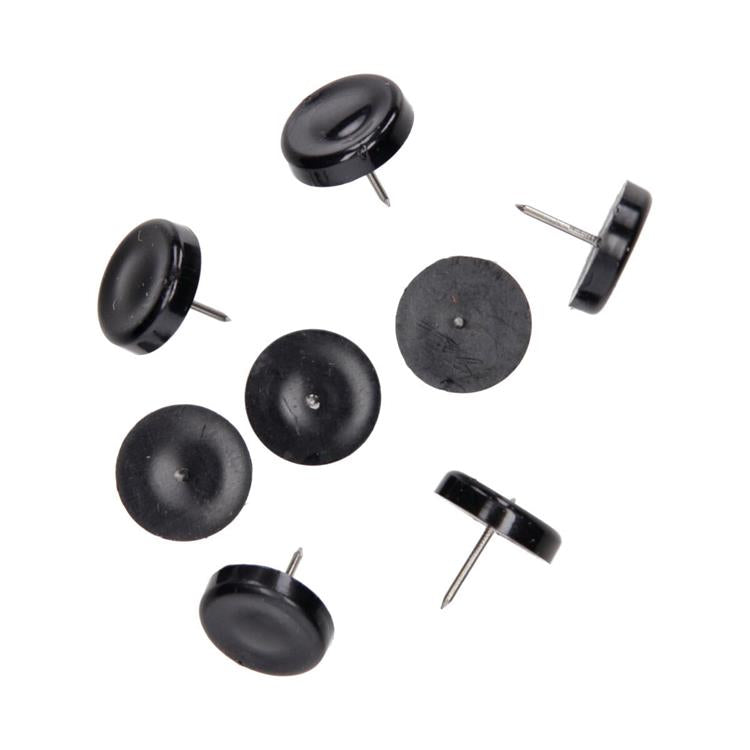 Afbeelding laden in galerijviewer, Mack 1066769 - stoelglijder nagel kunststof zwart ø 25 mm 8 st pcs | 6 stuks
