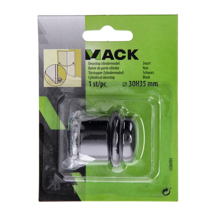 Afbeelding laden in galerijviewer, Mack 1069031 - deurstop cilindermodel zwart ø 30h35 mm 1 st pc | 6 stuks
