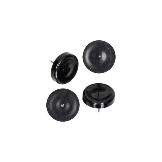 Mack 1066770 - stoelglijder nagel kunststof zwart ø 28 mm 4 st pcs | 6 stuks