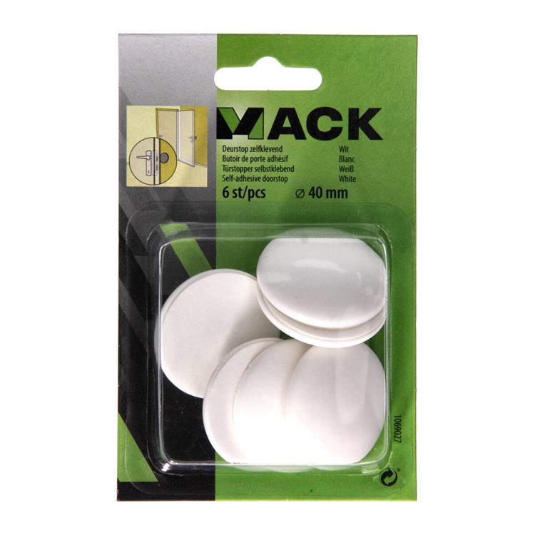 Afbeelding laden in galerijviewer, Mack 1069027 - deurstop zelfklevend wit ø 40 mm 6 st pcs | 6 stuks
