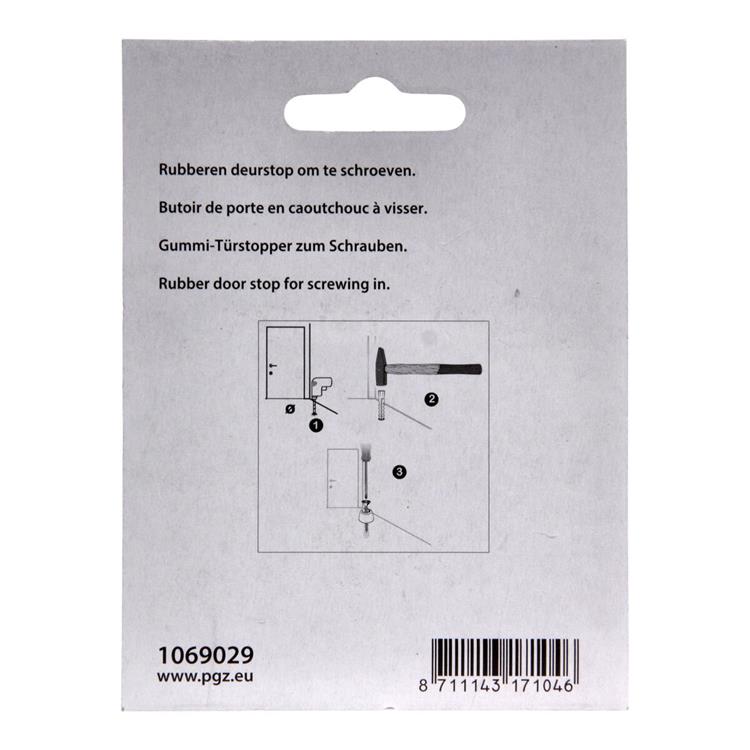 Afbeelding laden in galerijviewer, Mack 1069029 - deurstop rubber + schroef zwart 30 x 25 mm 2 st pcs | 6 stuks
