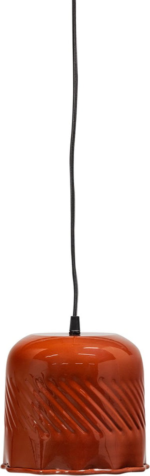 Woood arleso hanglamp - metaal - oranje bruin - 18x17x17